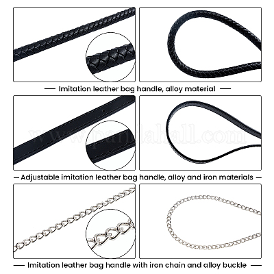 Handbag Purse Shoulder Chain Strap Adjustable Buckle Clip Handle