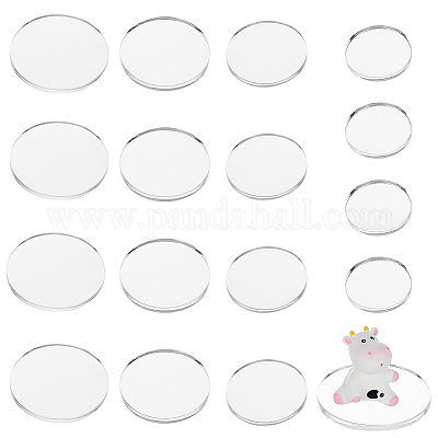 2 Pièces De Cercles Acryliques Transparents De 12 Pouces, Disques
