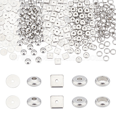 Shop DICOSMETIC 300pcs 5 Styles 304 Stainless Steel Spacer Beads