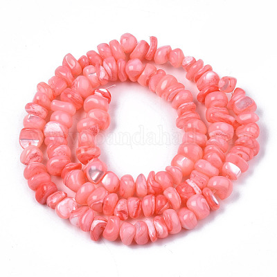Chapelets de perles en coquillage naturel&nbsp;SSHEL-S278-131F-1