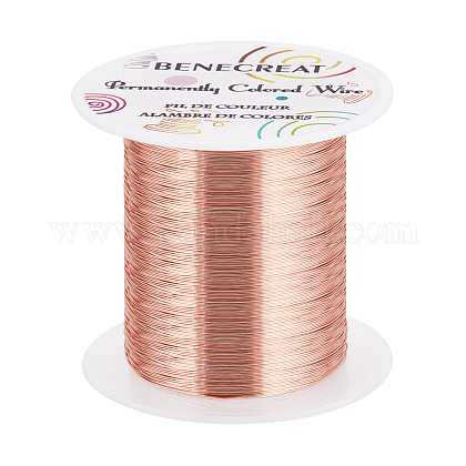 BENECREAT 0.3mm 150M Jewelry Wire Craft Wire Tarnish Resistant Copper Beading Wire for Jewelry Making Supplies and Crafting CWIR-BC0001-35A-R-1