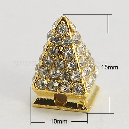 Abalorios de remache de diamante de imitación de la aleación RB-I026-01G-1