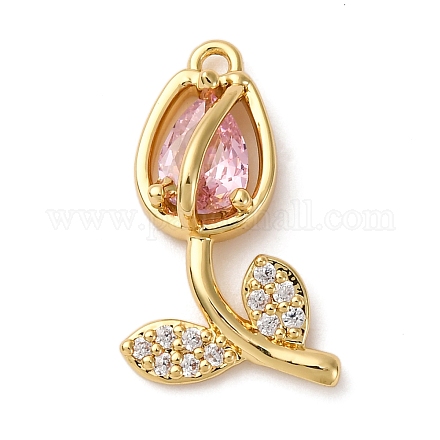 Латунные микро проложить кубического циркония подвески KK-I276-04G-04B-1
