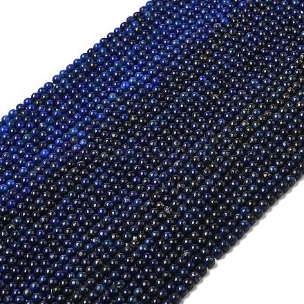 Chapelets de perles en lapis-lazuli naturel G-K311-14A-5MM-1