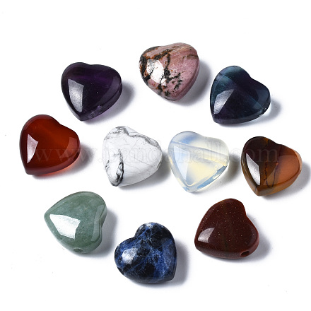 Cuentas de piedras preciosas naturales y sintéticas G-N0326-76-1