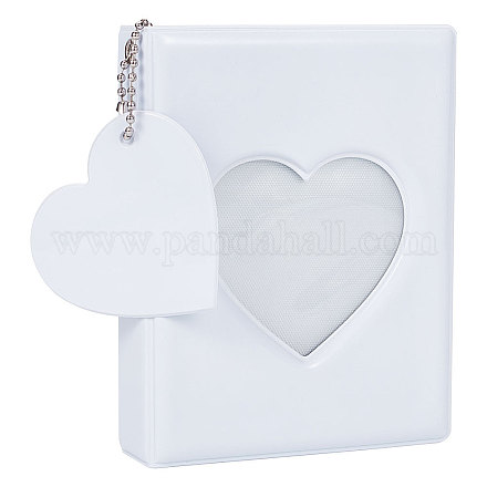3 pouce pvc mini coeur creux photocard titulaire livre AJEW-WH0038-65P-01-1