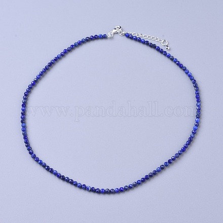 Natural Lapis Lazuli Beaded Necklaces NJEW-K114-B-A06-1