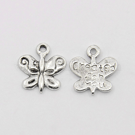 Retro Butterfly Shaped Tibetan Style Alloy Charms X-Z1739Y-1