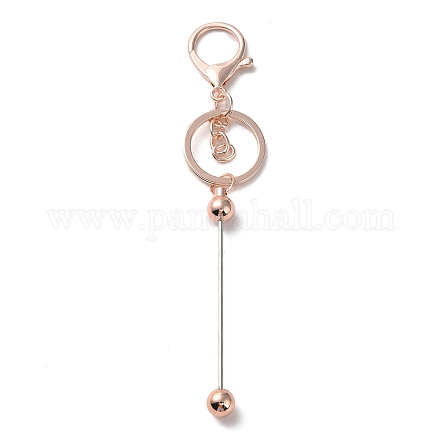 Portachiavi con perline in lega per la creazione di gioielli fai da te KEYC-A011-01RG-1