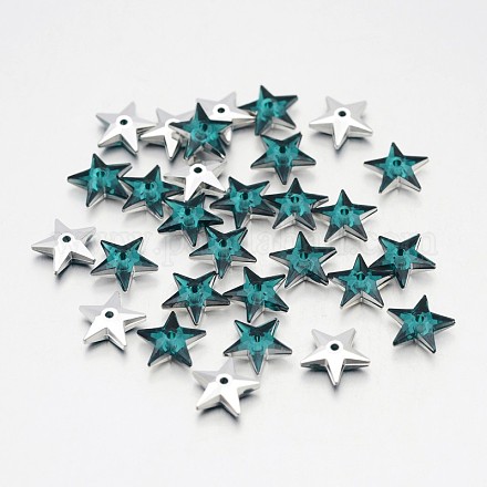 Estrella facetas de rhinestone de acrílico Taiwán abalorios volver chapado ACRT-M06-7-06-1