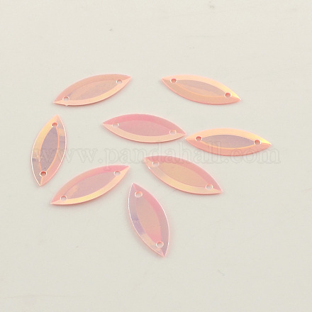 Accessoires ornement de perles de paillette cheval en plastique de l'oeil X-PVC-Q036-5x10mm-22-1