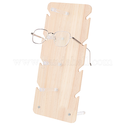 Présentoir à lunettes en bois à 4 niveau nbeads ODIS-WH0002-17A-1