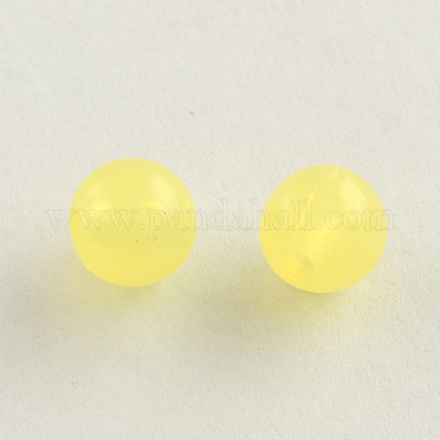 Imitation gelée perles acryliques ronde TACR-R112-10mm-03-1