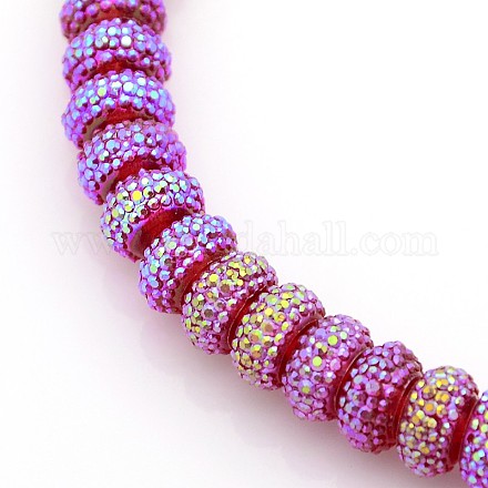 Shining Resin AB Color Rhinestone Rondelle Beads Strands RESI-L005-6mm-03-1