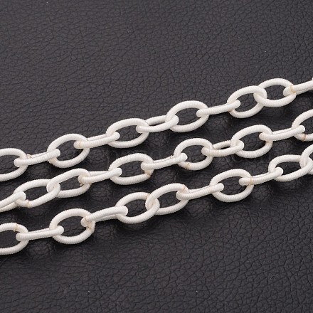 Cable de seda hecho a mano de color blanco cadenas de lazo X-EC-A001-41-1