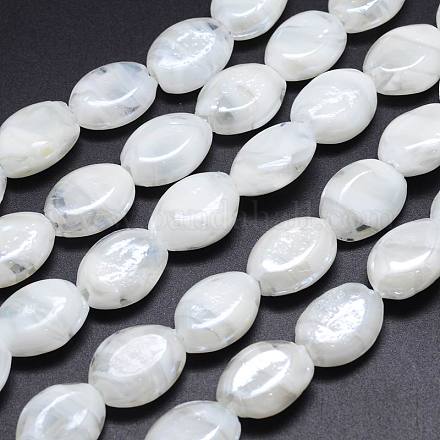 Plats ovales brins de perles à la main au chalumeau LAMP-L070-D10-1