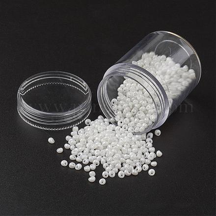 Perles de rocaille de verre opaques SEED-JP0004-B16-1