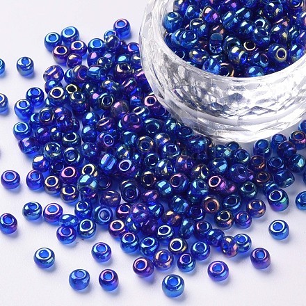 Perles de rocaille en verre rondes SEED-A007-4mm-168-1