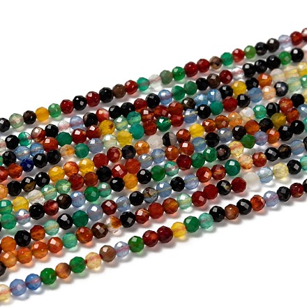 Chapelets de perles d'agate naturelle G-A129-3mm-A06-1