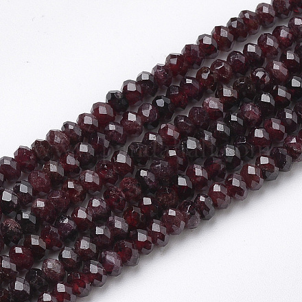 Natürlicher Granat Perlen Stränge X-G-R362-05-1