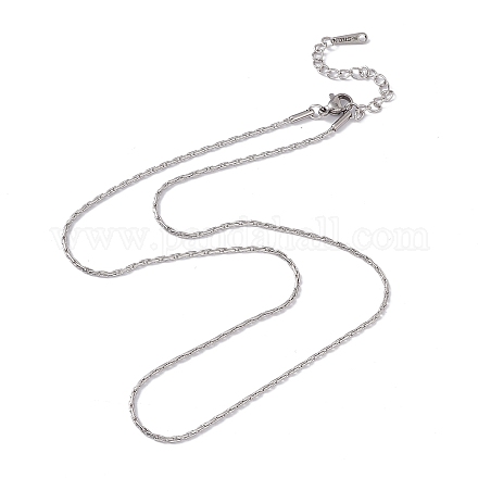 201 ожерелье-цепочка из нержавеющей стали в стиле бостон для мужчин и женщин NJEW-P268-A31-1X5-1