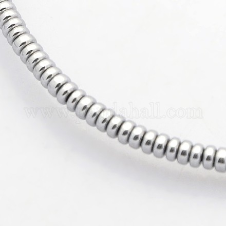 Chapelets de perles en hématite synthétique sans magnétiques G-J216D-08-1
