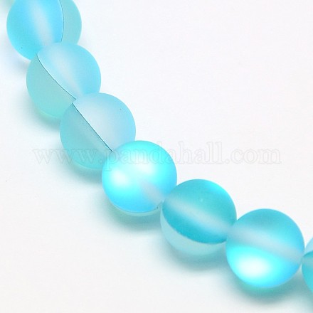 Synthetical Moonstone Beads Strands G-M049-8mm-01E-1