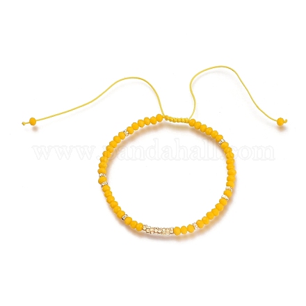 Verstellbare geflochtene Perlenarmbänder aus Nylonfaden BJEW-JB05528-04-1