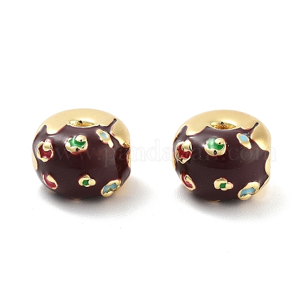 Donutständer aus Messing mit Emailleperlen&nbsp;KK-G512-03G-01-1