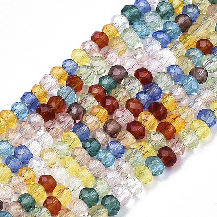 Transparent Glass Beads Strands GLAA-N041-004-1