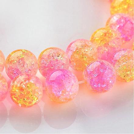 Crackle Glass Round Bead Strands CCG-M001-04-10mm-1