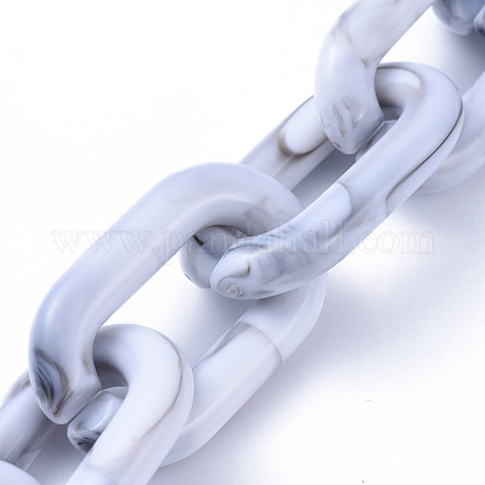 Акриловые кабельные цепи ручной работы AJEW-JB00590-02-1