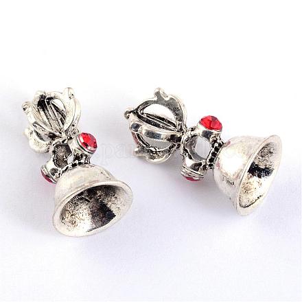 Perles en alliage de zinc de style tibétain TIBE-Q056-08-LF-1