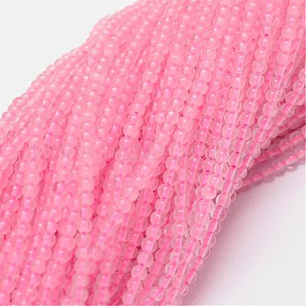 Granos naturales de abalorios de cuarzo rosa G-N0195-04-2mm-1