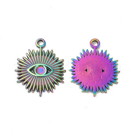 Ion Plating(IP) 304 Stainless Steel Pendant Cabochon Settings STAS-L268-012MC-1