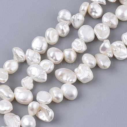 Hebras de perlas keshi de perlas barrocas naturales PEAR-Q015-028-1