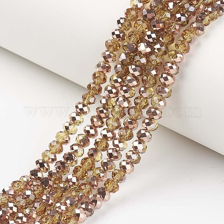 Electroplate Transparent Glass Beads Strands EGLA-A034-T2mm-N11-1