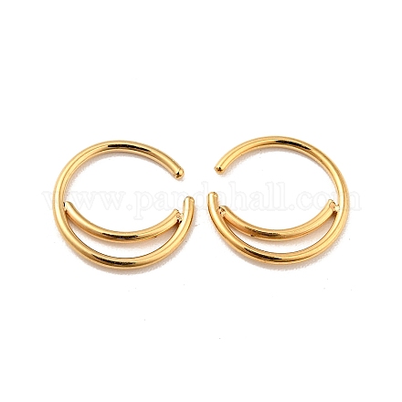 Crescent Moon Shape 316 Surgical Stainless Steel Hoop Nose Rings AJEW-I065-01G-1