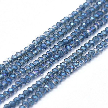 Chapelets de perles en verre électroplaqué X-GLAA-F079-A-FR19-1
