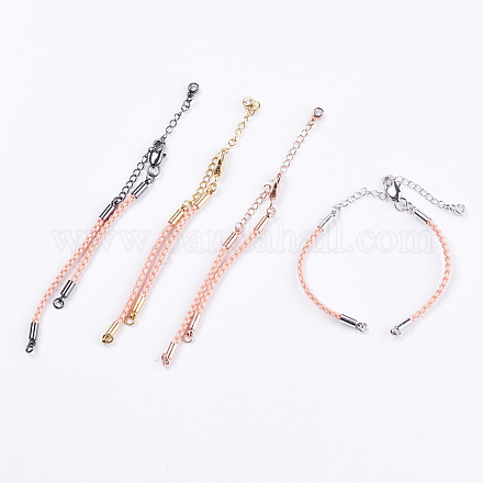 Braided Cotton Cord Bracelet Making MAK-I006-10-1