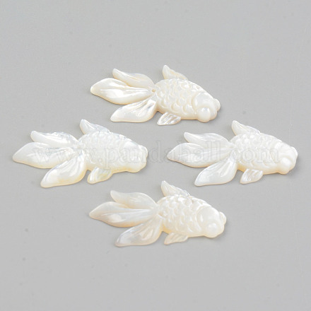 Perlas de concha de nácar de concha blanca natural SHEL-T017-17-1