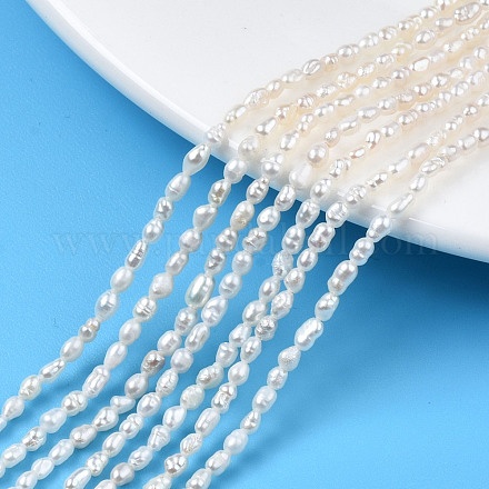 Fili di perle di perle d'acqua dolce coltivate naturali PEAR-N012-02J-1