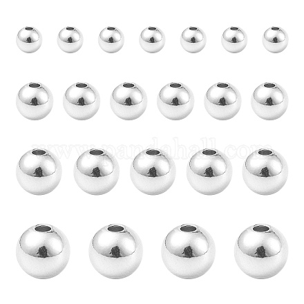 200 pièces 4 styles placage en rack et placage sous vide perles entretoises rondes en laiton KK-CJ0001-91-1