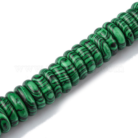 Chapelets de perles en malachite synthétique G-F743-06M-1