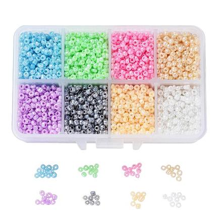 1 caja 8/0 perlas de vidrio semillas redondas perlas separadoras sueltas SEED-X0050-3mm-01-1