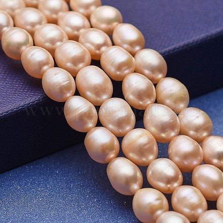 Fili di perle di perle d'acqua dolce coltivate naturali PEAR-P060-29A-1