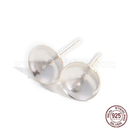 Accessoires pour boucles d'oreilles en argent sterling rhodié 925 STER-Z005-06P-1