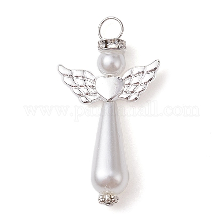 Perle d'imitation acrylique avec pendentifs en alliage PALLOY-JF02476-1