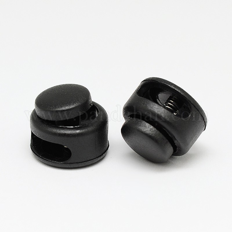 Wholesale 1Hole Dyed Brass Spring Loaded Plastic Buckle Cord Toggle