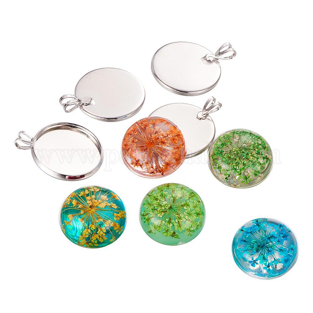 Kit De Fabrication De Pendentif Pour Pierres Et Cristaux – Colle + Cordon De Soie – Neuf